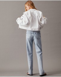 Calvin Klein Jeans - Cropped Zip Up Denim Jacket