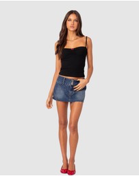 EDIKTED - Karlee Ribbed Tank Top