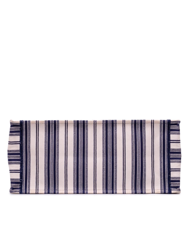 Pre-Loved by Azura Reborn - Pre-Loved Large Canvas Striped Book Tote