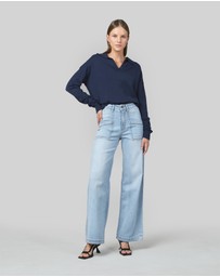 DRICOPER DENIM - Rita Navy Polo Top