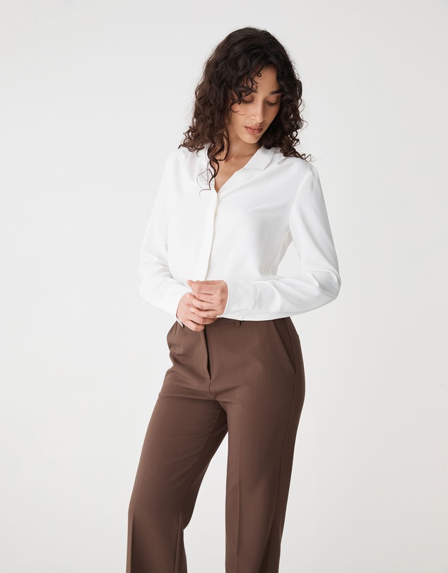 Forcast - Claudia Pleat Neck Blouse