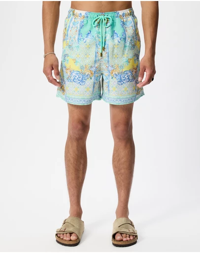 Camilla - Mid Length Boardshort With Elastic Waist
