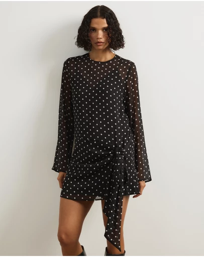 Atmos&Here - Jordi Mini Georgette Spot Dress