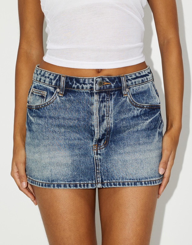 Dazie - Sleek Style Denim Micro Mini Skirt