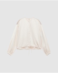 ARKET - Volume-Sleeve Satin Blouse