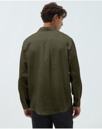 AERE - Resort Linen LS Shirt