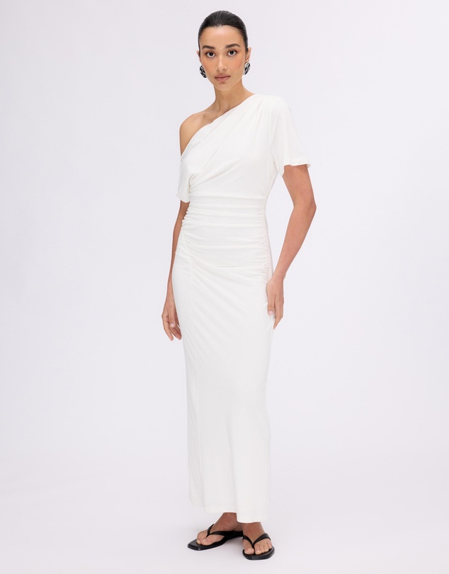 Minima Esenciales - Etta Jersey Off Shoulder Midi Dress