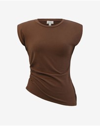 Forcast - Sarah Padded Ruched Jersey Top