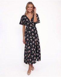 Petal & Pup - Savani Maxi Dress - Black Floral
