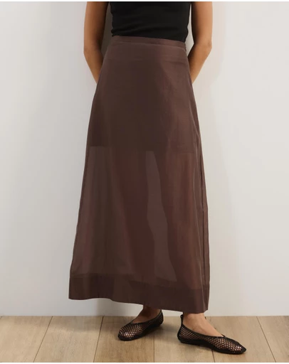 Atmos&Here - Lola Organza Sheer Maxi Skirt