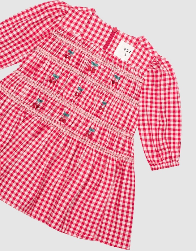 Huxbaby - Cherry Check Dress - ICONIC EXCLUSIVE
