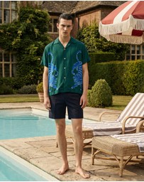 THE TALES - Crouching Tiger Emerald Camp Shirt