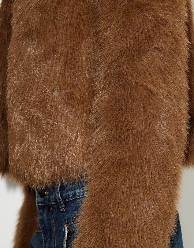 Dazie - Kayla Faux Fur Cropped Jacket