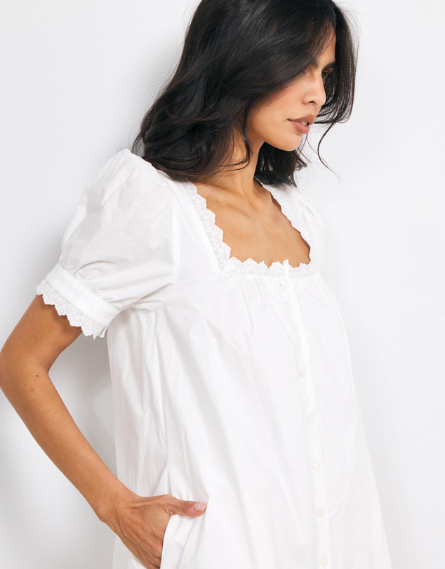 AERE - Sio Lace Trim Mini Dress