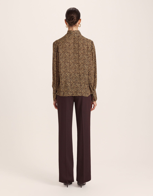 SABA - Ohio Silk Long Sleeve Tie Neck Blouse