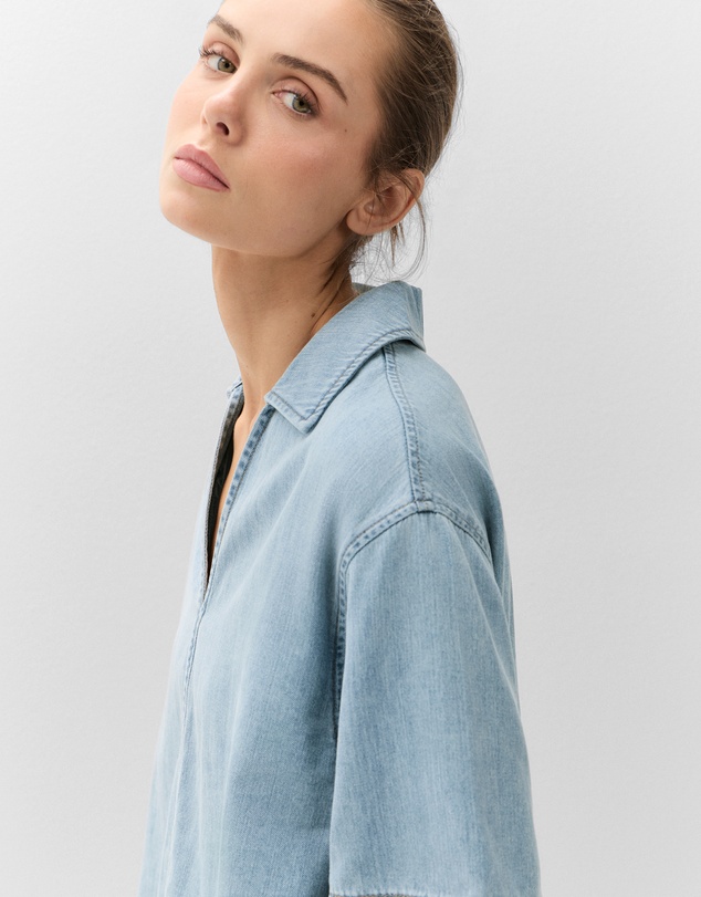 UNISON - Relaxed Denim Pullover