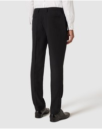 Politix - Slim Fit Premium Wool Silk Tuxedo Pant With Satin Side Stripe