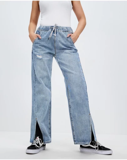 ONE TEASPOON - Salty Dog Roadhouse Wide Leg Drawstring Jeans