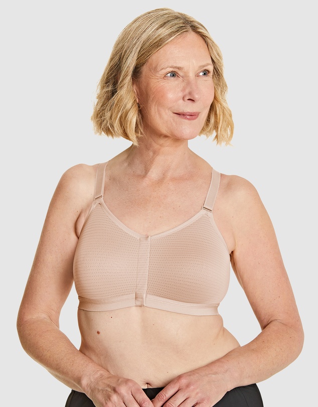 Royce Lingerie - Silver Wirefree Press Stud Front Close Post Surgery Bra