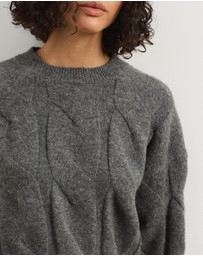 Atmos&Here - Stella Cable Knit Oversized Knit Jumper
