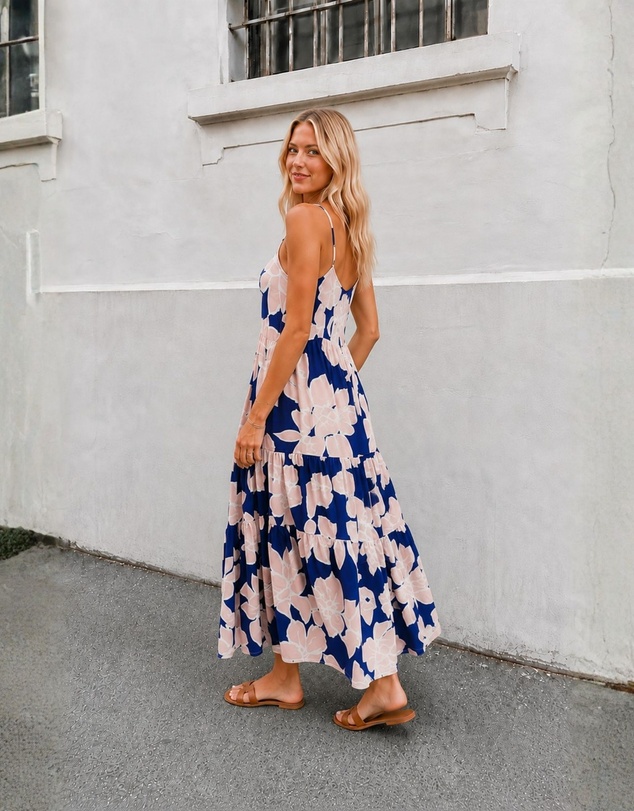 Esther & Co - Khalis Dress - Navy Floral