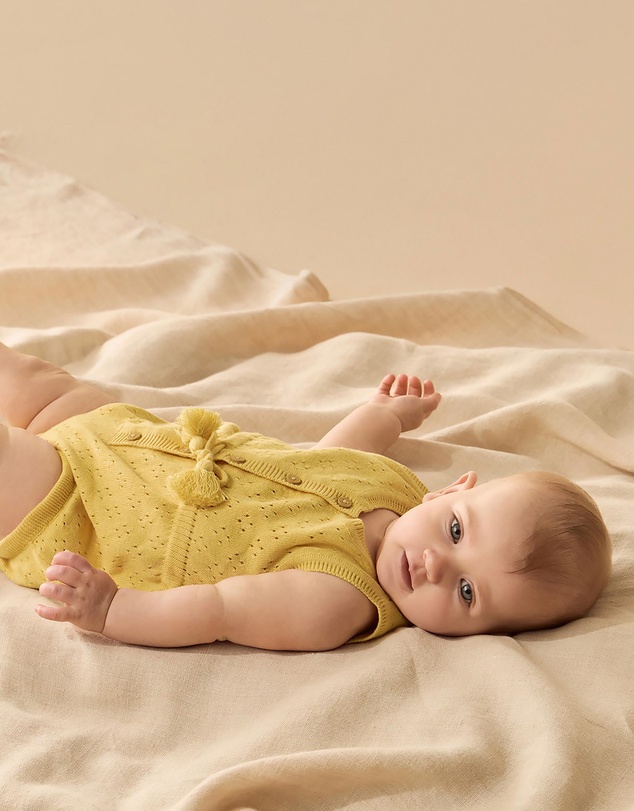 Wilson & Frenchy - Organic Knitted Tie Bodysuit - Babies