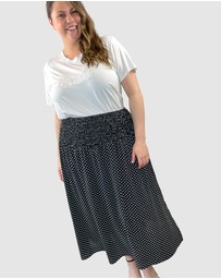 Love Your Wardrobe - Andy Shirred Waist Skirt