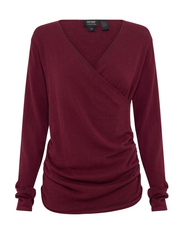 Oxford - Daria Wrap Front Knitted Top