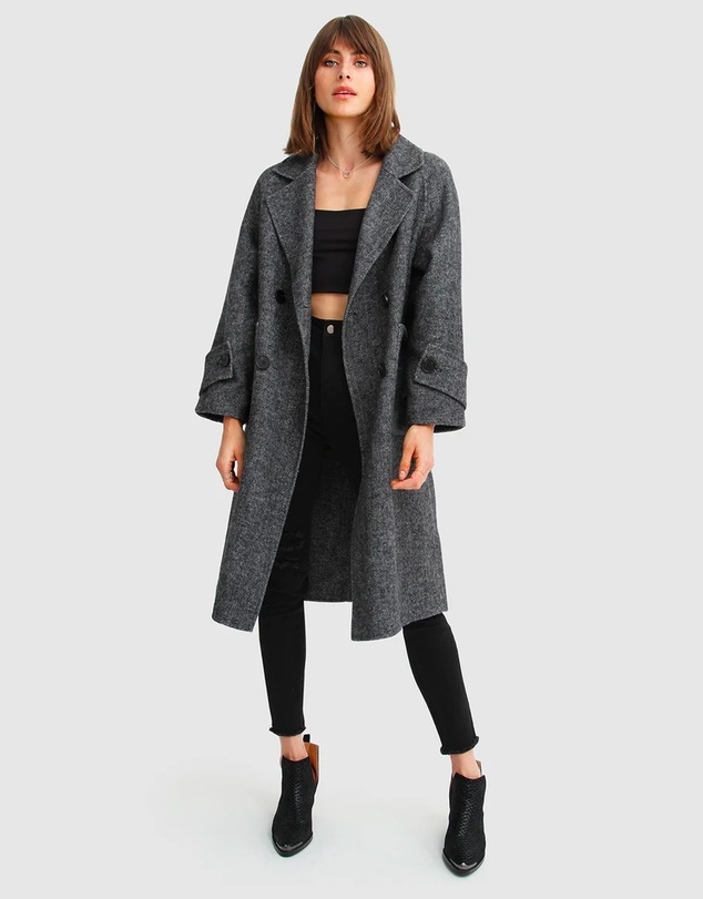 Belle & Bloom - Rumour Has It Oversized Wool Blend Coat