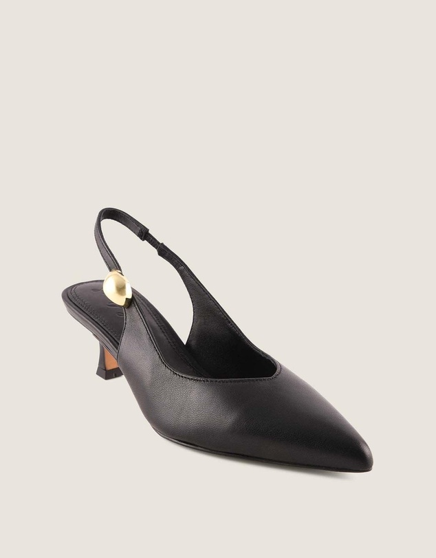Shelly Shen - Gracie Low Heels Black Leather