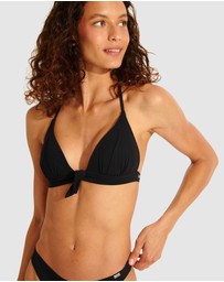 Banana Moon - Black Misko Halter Triangle Push Up Bikini