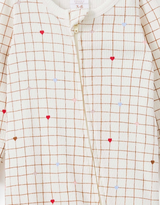 Cotton On Kids - Littlie Organic Long Sleeve Zip Romper