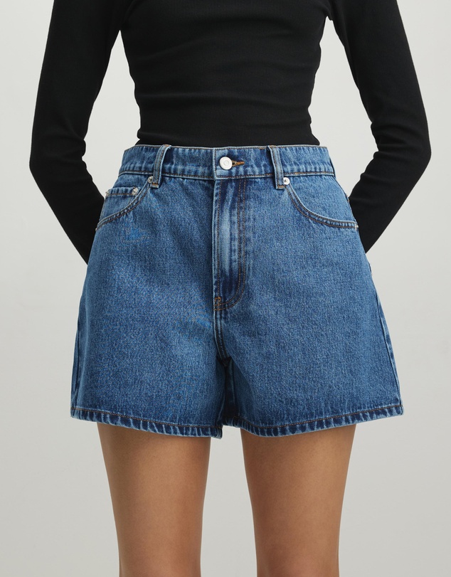 AERE - Mia Classic Denim Shorts