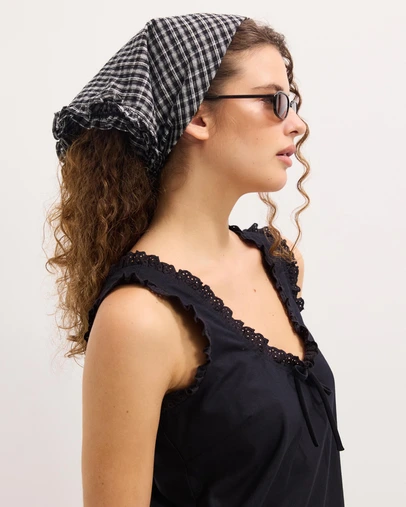 The Fated - Montant Gingham Head Scarf