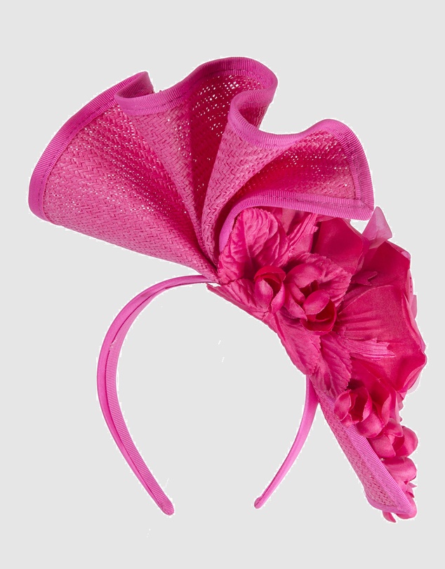 Fillies Collection - Bespoke Sculpted Fuchsia Racing Fascinator
