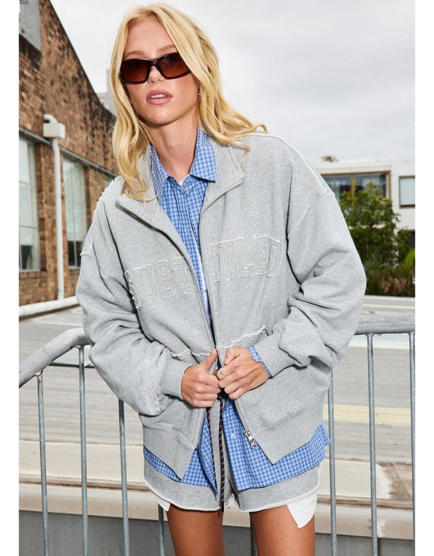 Subtitled - Brie Funnel Oversized Zip Thru Jacket