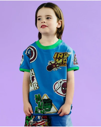 Rock Your Kid - Badge Avengers Tee - Kids-Teens