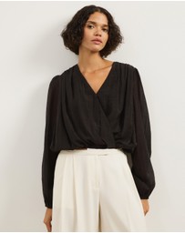 Atmos&Here - Paige Plunge Balloon Sleeve Top