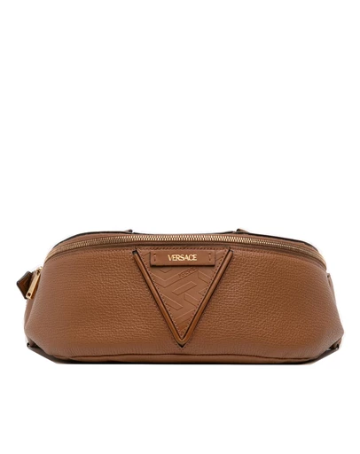Pre-Loved by Azura Reborn - Pre-Loved Leather V Greca Signature Belt Bag