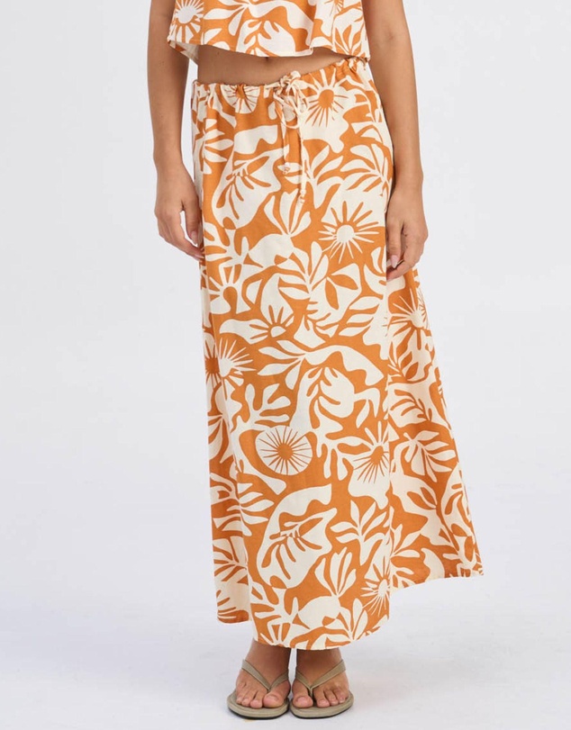 ONLY - Jakiri Printed Linen Maxi Skirt