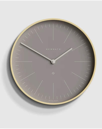 Newgate - Newgate Mr Clarke Clock Pale Wood Clay Grey Dial