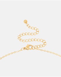 Lovisa - Waterproof Gold Plated Stainless Steel Mini Bubble Letter K Necklace