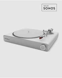 Victrola - Victrola Stream Pearl Wi-Fi & Bluetooth Turntable - White/Silver