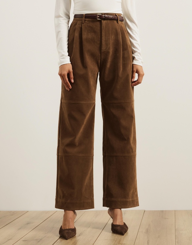 Atmos&Here - Frances Suede Panelled Pants