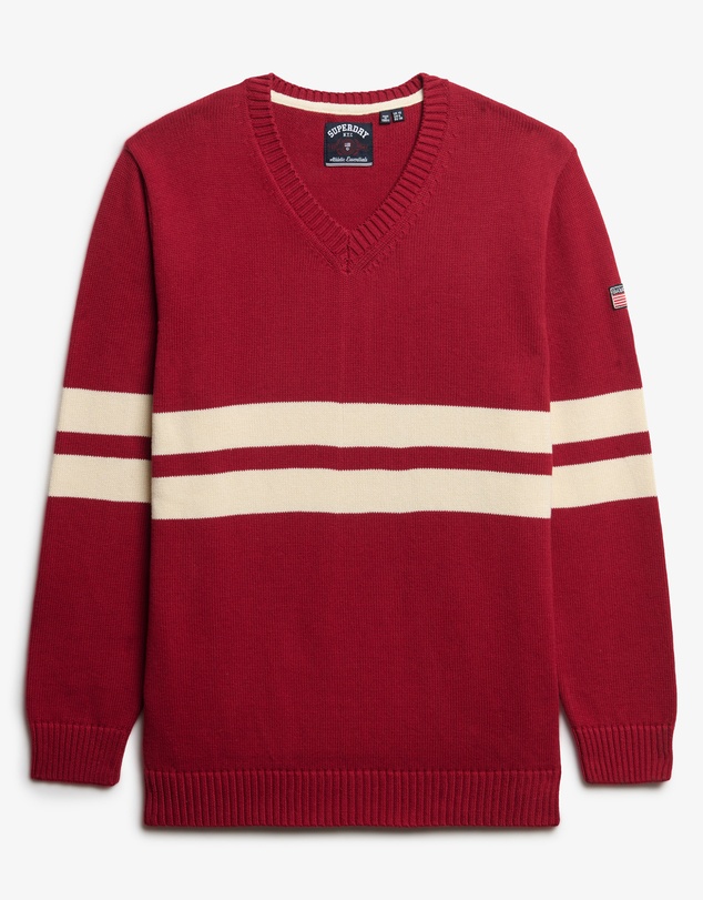 Superdry - Oversized Striped V Neck
