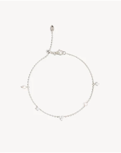 By Charlotte - Delicate Pearl and Crystal Bracelet