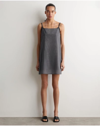 COS - Semi Sheer Layered Wool Mini Dress