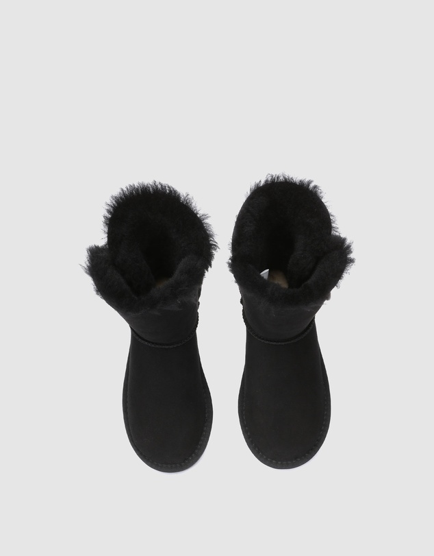 EVERAU - Australian Shepherd Ugg Short Button Sheepskin Upper UGG Boots