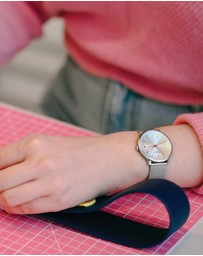 Mondaine - Mondaine Doppio Bauhaus Stainless Steel 33mm Watch