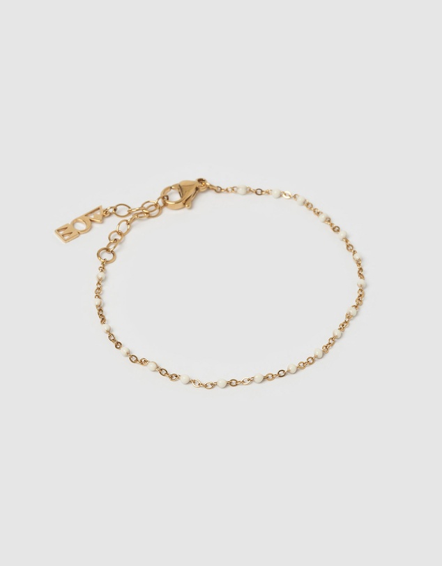 Arms Of Eve - Peggy Gold and Enamel Bracelet - Vanilla